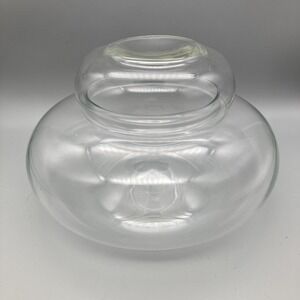 Vintage MCM Corning Creative Clear Glass Stackable Jar Canister  Round